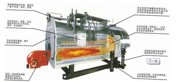 calderas de gas industriales 30-1300hp/caldera de vapor horizontal de la industria textil