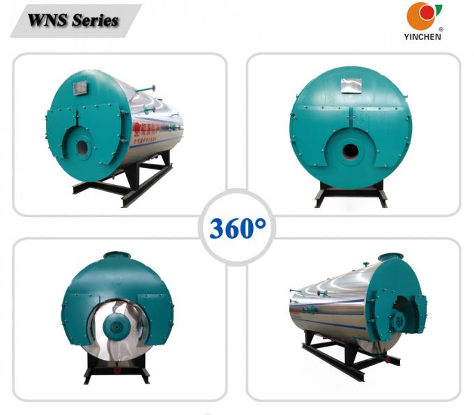 Caldera de vapor del aceite pesado de WNS 2tph horizontal para el sistema de calefacción del invernadero